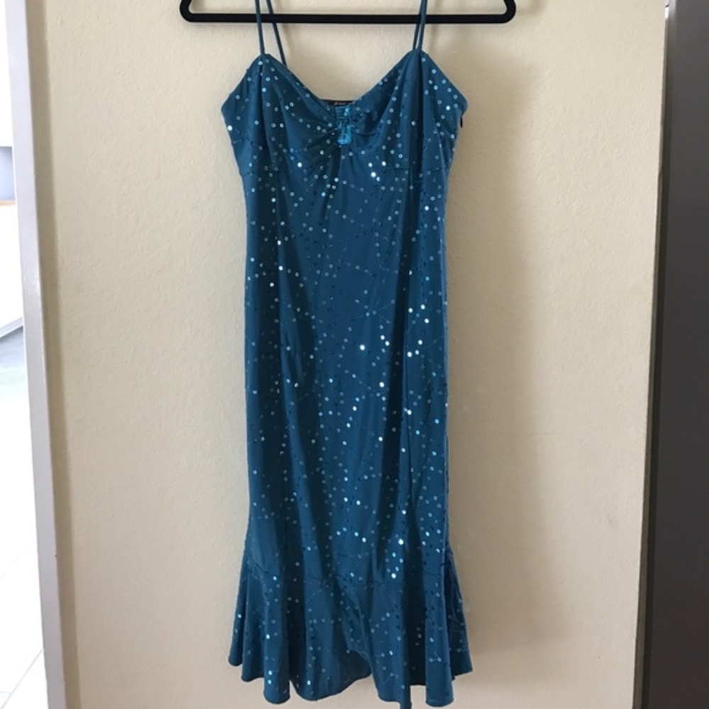 Betsey Johnson New York Teal Sequin Dress